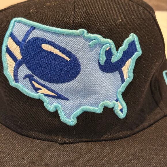 New Orleans Hornets Hardwood Classic 
SnapBack Black Hat by New Era - Picture 2 of 9